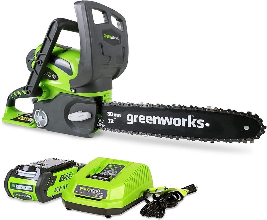  Greenworks 40V 12-Inch Cordless Chainsaw